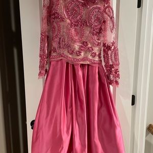 Custom made 2 piece top and skirt worn once